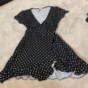 Black and white polka dot dress
